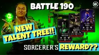 Perfect New Talent Tree for Level 190 Boss Battle!! Sorcerers Tower. Mortal Kombat Mobile Gameplay.