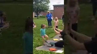 guy tries to high five girl with no arms