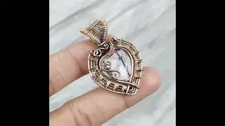 Pink Kunzite Copper Pendant Copper Wire Wrapped Jewelry Kunzite Gemstone Handmade Pendant (VFWP-41)
