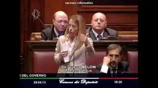 Meloni: Fratelli d'Italia non voterà la fiducia al Governo Letta