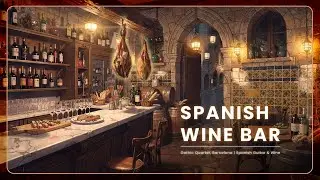 Cozy Spanish Bar in Barcelona 🇪🇸🍷 Flamenco Guitar & Mediterranean Ambience for Study, Relax & Work