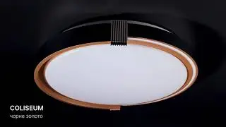 Потолочный светильник с пультом управления Coliseum черное золото