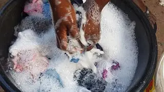 How To Wash African Family Clothes With Hand By...#HowToWash