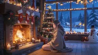 Elven Warm Fireplace & Soft Snow❄️ Crackling Fire Sounds for Sleep, Relaxation & Ambience (No Music)