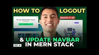 #29  How to LOGOUT in our MERN Stack + Toggle Login Logout Button in Navbar