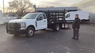 2023 F-350 Paired With A Stake Body, Crane, And Liftgate