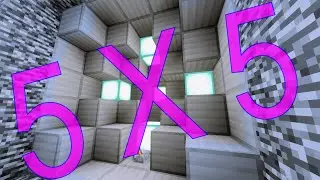 Учебник: простая двойная пещерная дверь Bedrock 5x5 [Bedrock 1.11+]