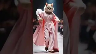 Fashion designer cat walk🥻👯&zwj;♀️#cat #fashion #catvideos #shortvideo #paris