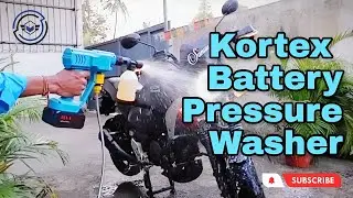 KORTEX Cyan Blue Battery Pressure Washer