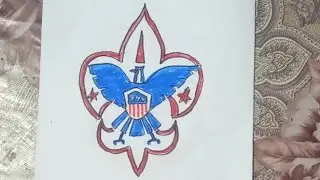 How to draw easy & Cute Boy Scout Logo!! Easy Drawing