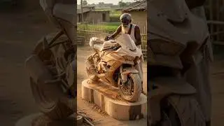 Hand made wooden ZX10r #woodart #art #ytshorts
