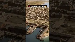 🇺🇸San Diego 1925-2025 | 100 Years in 6 Seconds  #SanDiego #USA #CityEvolution #AIvideo #shorts