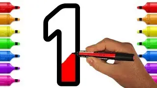 Learn and Color Numbers from 1 - 10 Coloring Book | Learn Colors for Kids