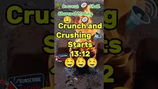 🌴(Tasty Crunch) Semi Wet Coconut 🥥 Shell Charcoal Crispy Crushing 🤩🔊🤤🖤