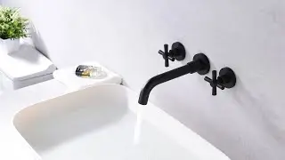 How to install SUMERAIN S1386 two cross handle bathroom faucet?