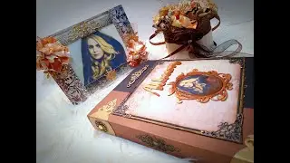 Album z ukrytymi wodospadami - papiery Action, ramki, flower box, wianki oraz projekty szyciowe.
