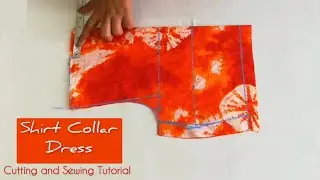 Shirt Collar Dress || Step by Step Cutting & Sewing Tutorial || #stalkmycloset #collarneck #dress