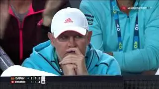 Roger Federer SABR Against the Net Player Mischa Zverev in Australian Open 2017