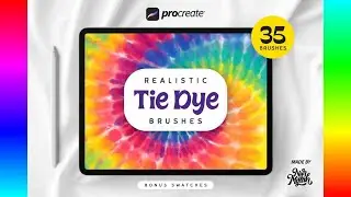 Procreate Brush: Procreate Realistic Tie Dye Brushes