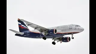 хорошая посадка На аэробусе а319/good landing On an Airbus A319