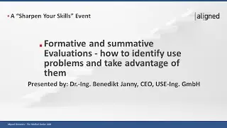 Formative and summative Evaluations &ndash; how to identify use problems and take advantage of them