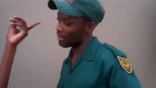 Boy disrespect security guard in uniform