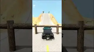 Cars vs Log Trap - BeamNG.Drive Soft Physics Crash #shorts #beamngdrive #schoolbus
