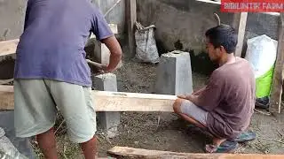 Pemasangan kandang Domba Garut knock-down d Ciapus Bogor