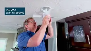 Bell+Howell Deluxe Socket Ceiling Fan and Light