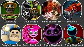 Zoonomaly Mobile 1 2 3,Zoochosis Latest Version,Poppy Playtime Chapter 2 3 4,Hantu Brainor Sahur 3D.