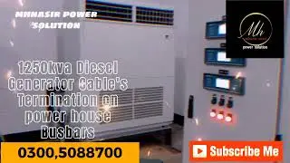 1250kva diesel Generator Cable's Termination on power house Busbars,#generator #industrial #mhnasir