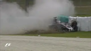 Drain Cover Pitches Grosjean into High-Speed Crash  | F1 Most Dramatic Moments 2017