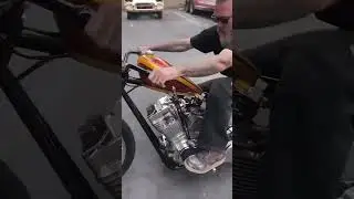 Springer Harley with Suicide Shifter Ridged Hardtail Custom