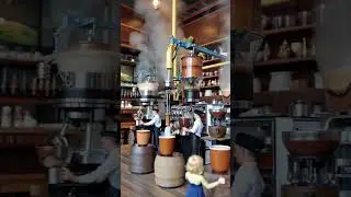 Tiny Baristas Run a GIANT Coffee Shop! 🛠️☕ Cranes, Steam & Mini Latte Art Magic!  #miniaturebuilds