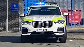 Emergency Service UK Police, Ambulances, Firetrucks Responding in the North East