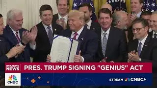 President Trump signs the GENIUS Act into law