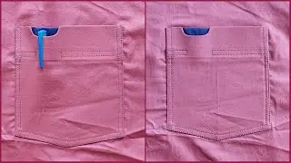 sew a designer pen pocket // designer pocket stitching easy method //