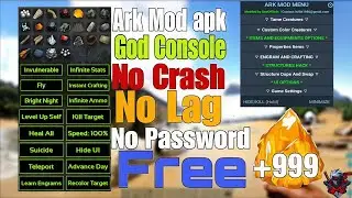 Ark Mobile 2.0.29 Mod Menu + God || Mod🥵Unlimited Amber 💸 No Password🔓