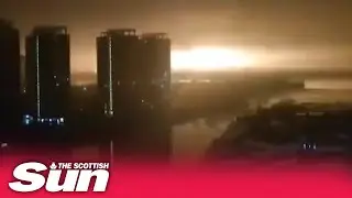 Huge early morning explosion seen west of Kyiv as Russian troops advance closer to Ukrainian capital