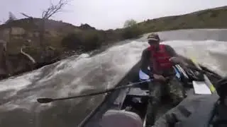 Deschutes River Whitehorse rapid drift boat first run I almost Died!