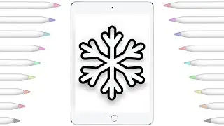 Snowflake - Coloring Pages | How To Color Draw | Apple Pencil Ipad
