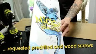 Predrilling and pre-installing wood screws before grip as requested by customer