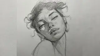 How to Draw a Face in Extreme Front View✍️ Follow Along Demo