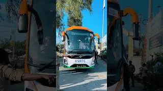 Ksrtc New Volvo 9600 Semisleeper Mass Entry 🔥😎 #shorts #ksrtc #volvo #bus #viral