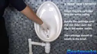 How to change an Aquafree waterless urinal cartridge
