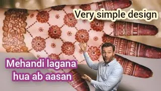 Easy Pencil Mehndi Design for Beginners | Simple Flower Mehndi Trick