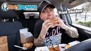 Spicy Big Mary + Tater Poutine + Fried Chicken | Mary Brown's Mukbang