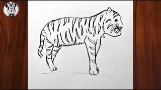 How to draw Tiger 🐅 step by step | Tiger Drawing 🐯 for beginners | Easy Drawing