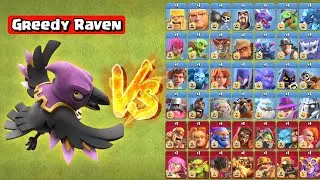 New Greedy Raven VS All Max Troops! Clash of Clans