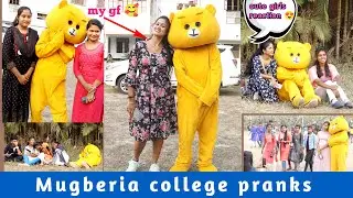 Mugberia College Prank / College girls pranks / Romantic prank / Cute girl prank / Teddy Bear pranks